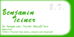 benjamin teiner business card